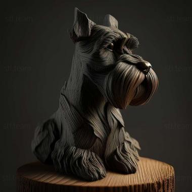 3D model Zwergschnauzer dog (STL)